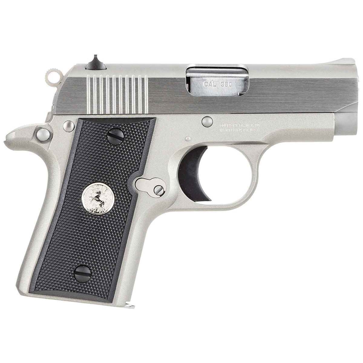 Colt Mustang 380 Auto (ACP) 2.75in Brushed Stainless Pistol - 6+1 Rounds Colt Mustang 380 Auto (ACP) 2.75in Brushed Stainless Pistol - 6+1 Rounds