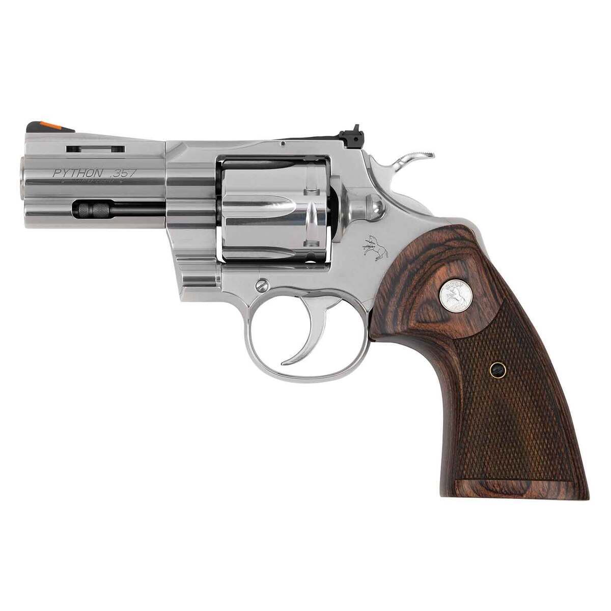 Python Gun Colt Python 357 Magnum 3in Stainless Revolver - 6 Rounds | Sportsman's ...