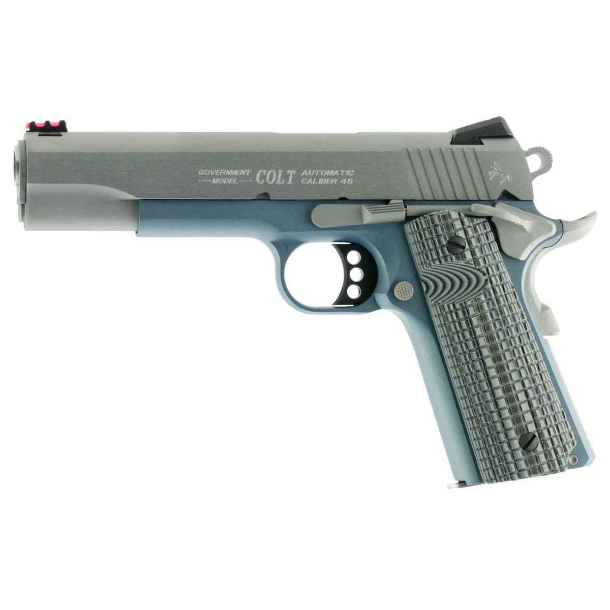 Colt Mfg 1911 Government Competition 45 Auto (ACP) 5in Stainless Steel w/ Gray G10 Grips Pistol - 8+1 Rounds - Gray Colt Mfg 1911 Government Competition 45 Auto (ACP) 5in Stainless Steel w/ Gray G10 Grips Pistol - 8+1 Rounds - Gray