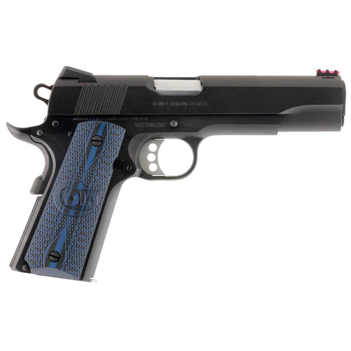 Colt 1911 Government Competition 9mm Luger 5in Blued w/ G10 Blue & Black Grips Pistol - 9+1 Rounds - Blue Colt 1911 Government Competition 9mm Luger 5in Blued w/ G10 Blue & Black Grips Pistol - 9+1 Rounds - Blue
