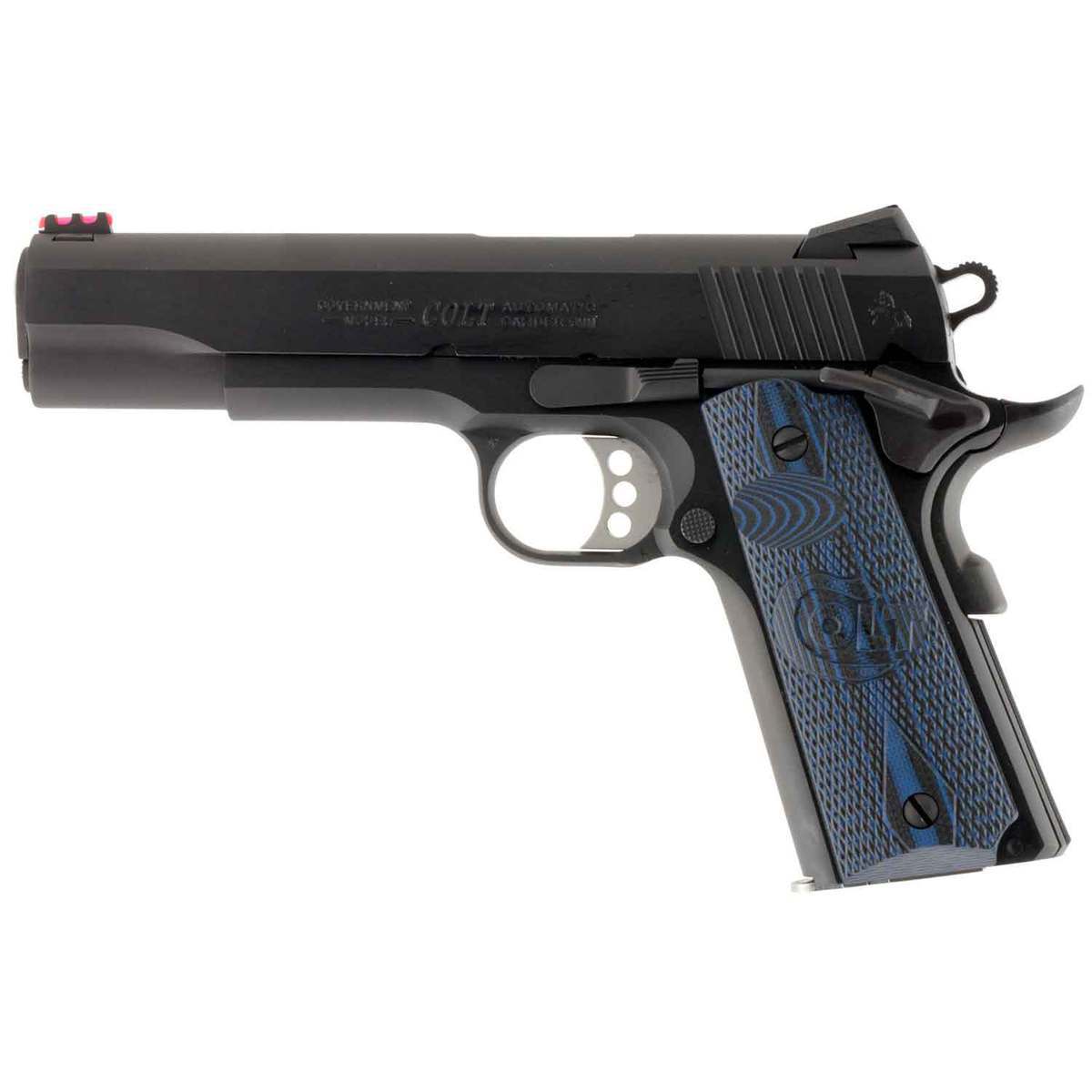 Colt 1911 Government Competition 9mm Luger 5in Blued w/ G10 Blue & Black Grips Pistol - 9+1 Rounds - Blue Colt 1911 Government Competition 9mm Luger 5in Blued w/ G10 Blue & Black Grips Pistol - 9+1 Rounds - Blue