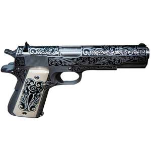 Colt Series 70 Lisa Tomlin 45 Auto (ACP) 5in Stainless/White/Black Pistol - 8+1 Rounds