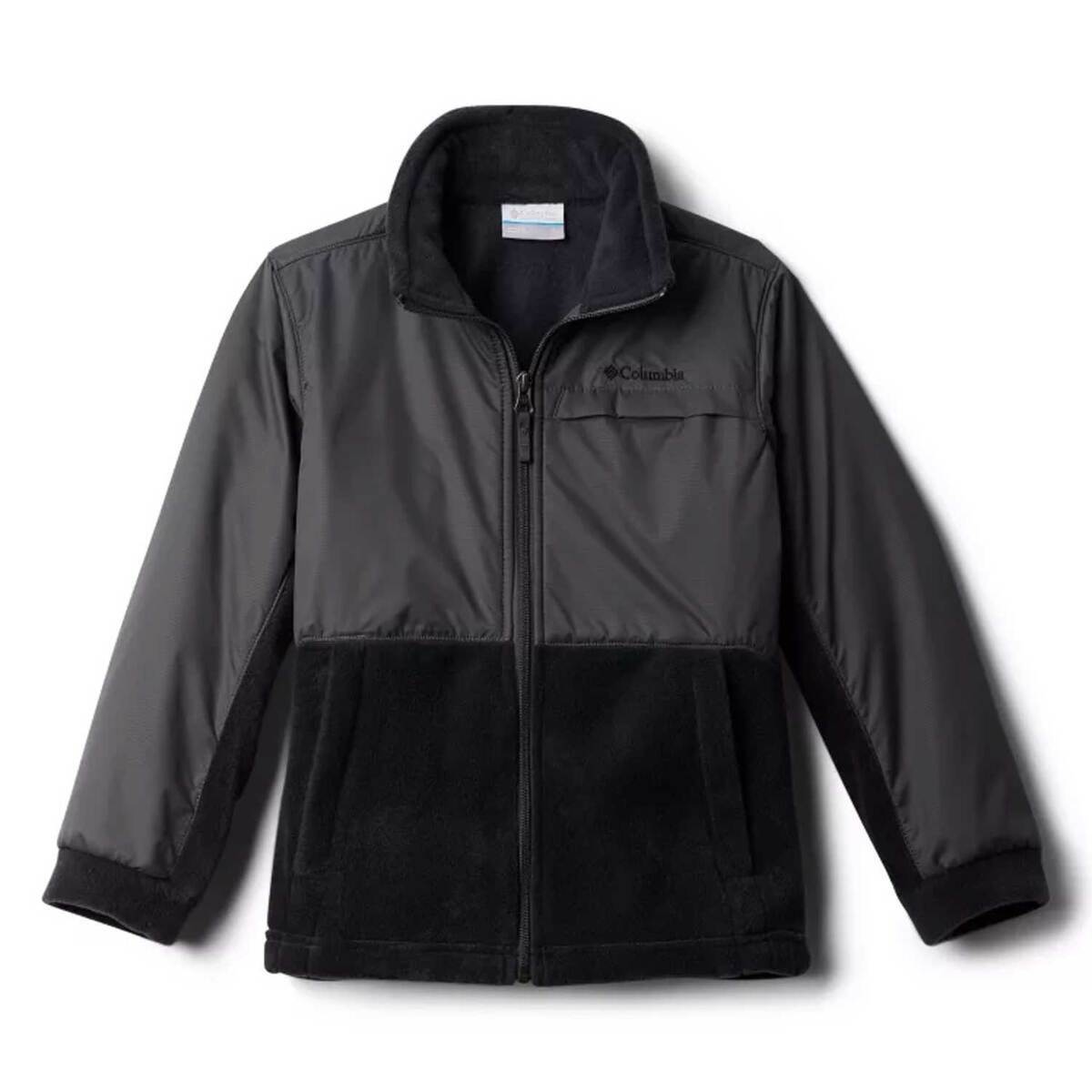 Columbia Boys' Steens Mountain Overlay Fleece Jacket - Black - S - Black S Columbia Boys' Steens Mountain Overlay Fleece Jacket - Black - S - Black S