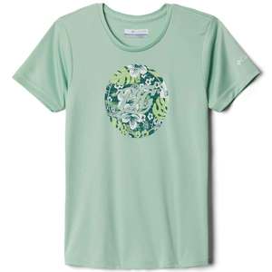 Columbia Girls' PFG Reel Adventure Short Sleeve Shirt - New Mint - S