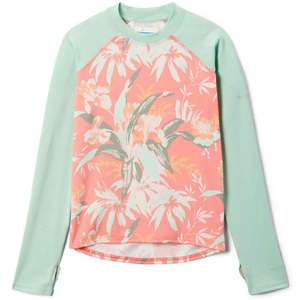 Columbia Girls' Sandy Shores Printed Long Sleeve Shirt - Melonade Floral - L