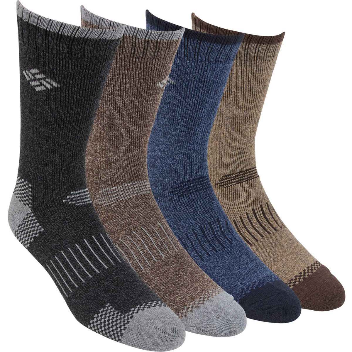 Columbia Men's Moisture Control 4 Pack Crew Socks - Assorted L ...