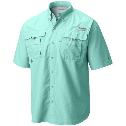 Columbia Men's PFG Bahama II Short-Sleeve Fishing Shirt - Gulf Stream L - Columbia