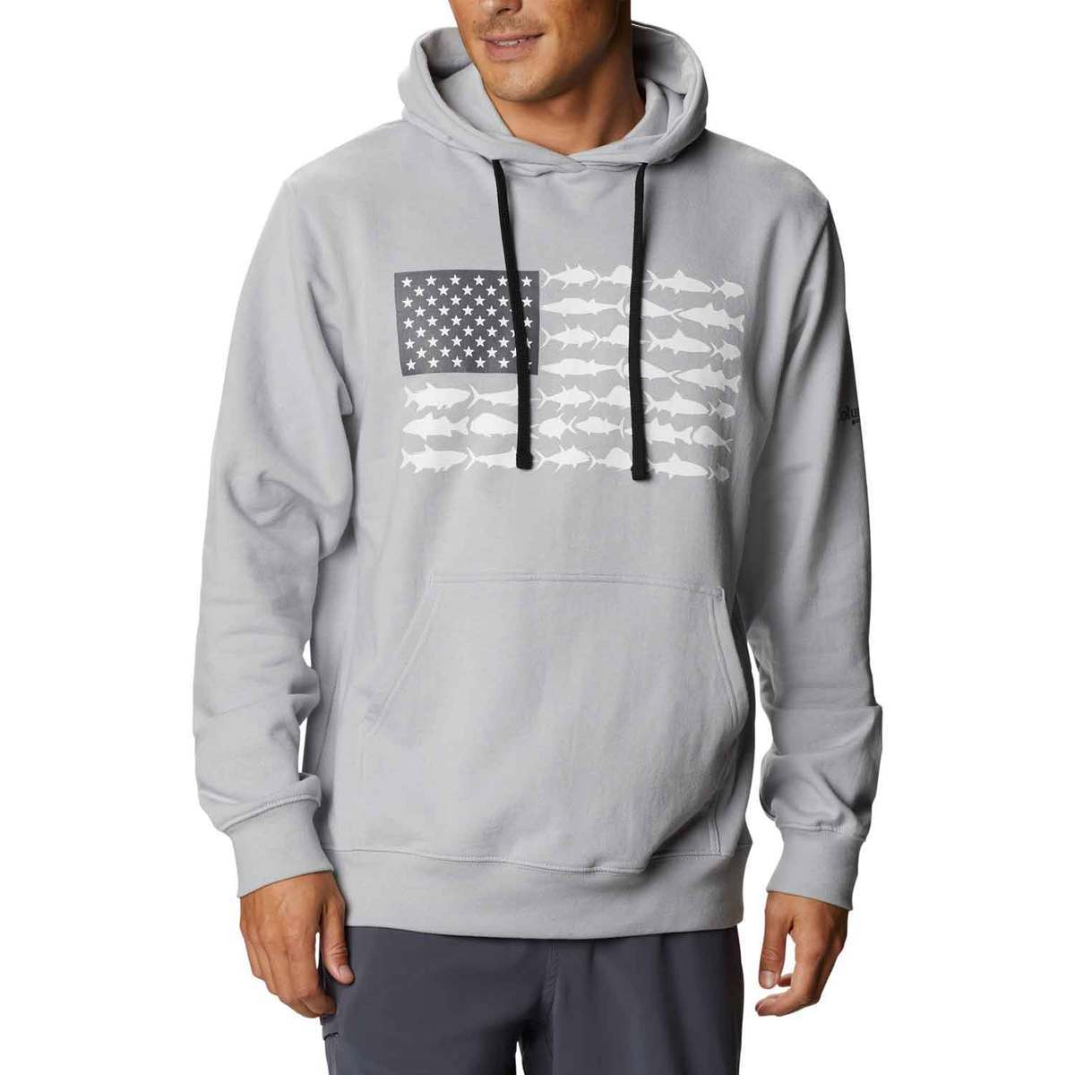 Columbia Men's PFG Fish Flag Fishing Hoodie - Cool Gray - XL - Cool Gray XL Columbia Men's PFG Fish Flag Fishing Hoodie - Cool Gray - XL - Cool Gray XL