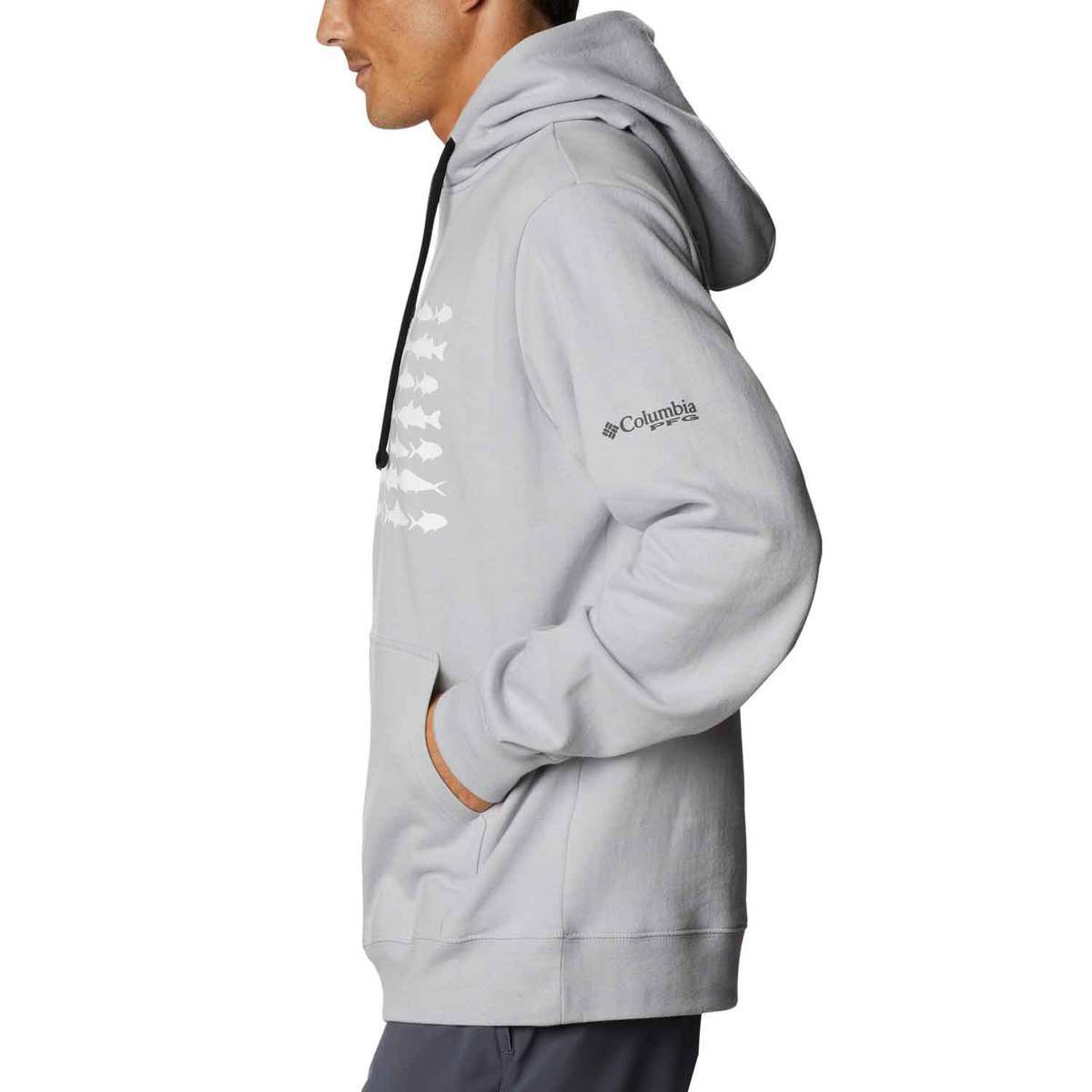 Columbia Men's PFG Fish Flag Fishing Hoodie - Cool Gray - XL - Cool Gray XL Columbia Men's PFG Fish Flag Fishing Hoodie - Cool Gray - XL - Cool Gray XL
