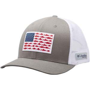 Columbia Men's PFG Fish Flag Adjustable Hat - Gray - One Size Fits Most