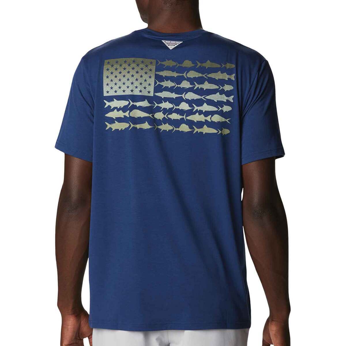 Columbia Men's PFG Fish Flag Short Sleeve Fishing Shirt | Sportsman's ...