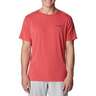 Columbia Men's PFG Fish Flag Short Sleeve Fishing Shirt - Sunset Red - XL - Sunset Red XL