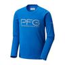 Columbia Boys' PFG Hooks™ Long Sleeve Shirt - Vivid Blue S