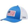 Columbia Men's PFG Mesh Fish Flag Adjustable Hat - Vivid Blue/White - One Size Fits Most - Vivid Blue/White One Size Fits Most