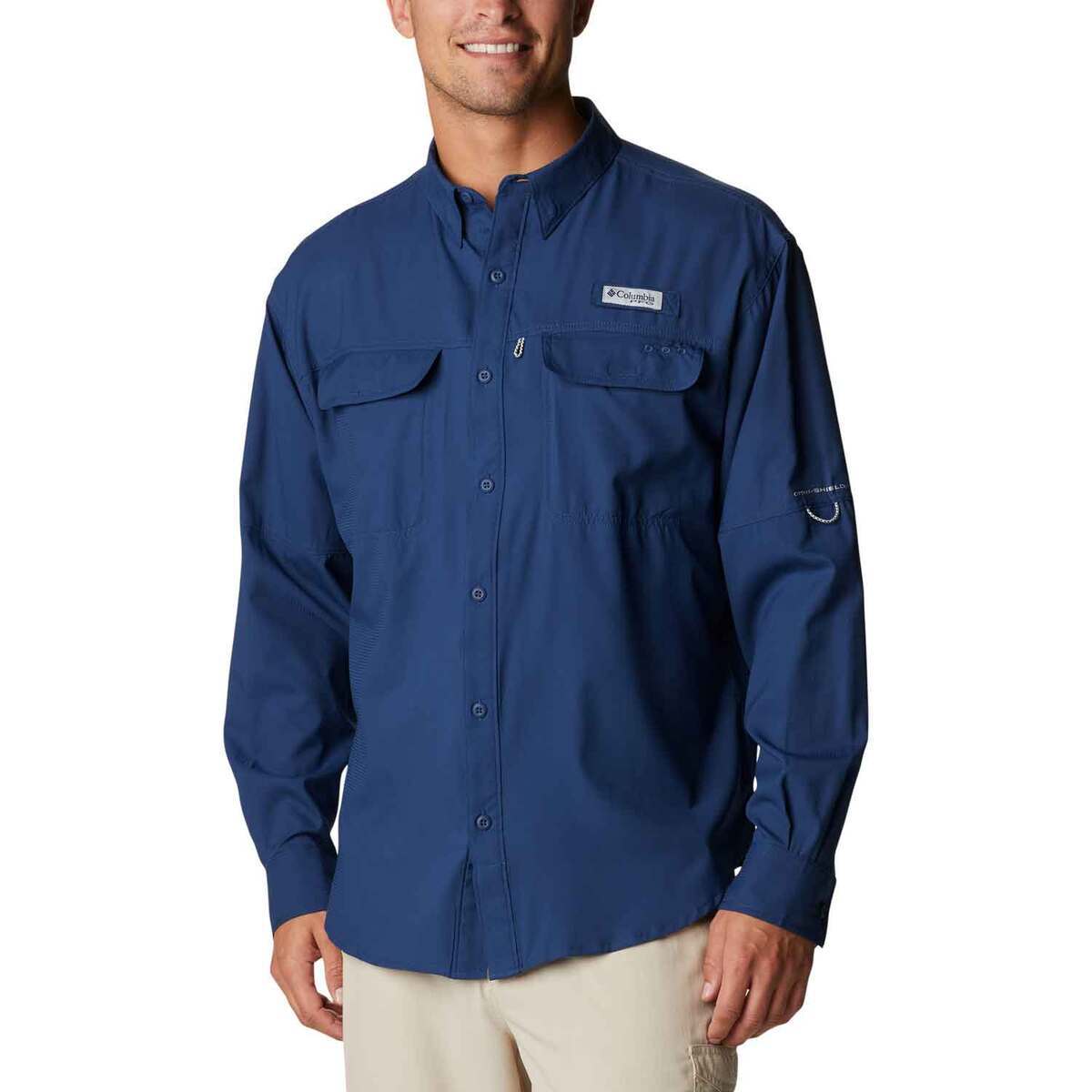 Columbia Men's PFG Skiff Guide Woven Long Sleeve Fishing Shirt ...