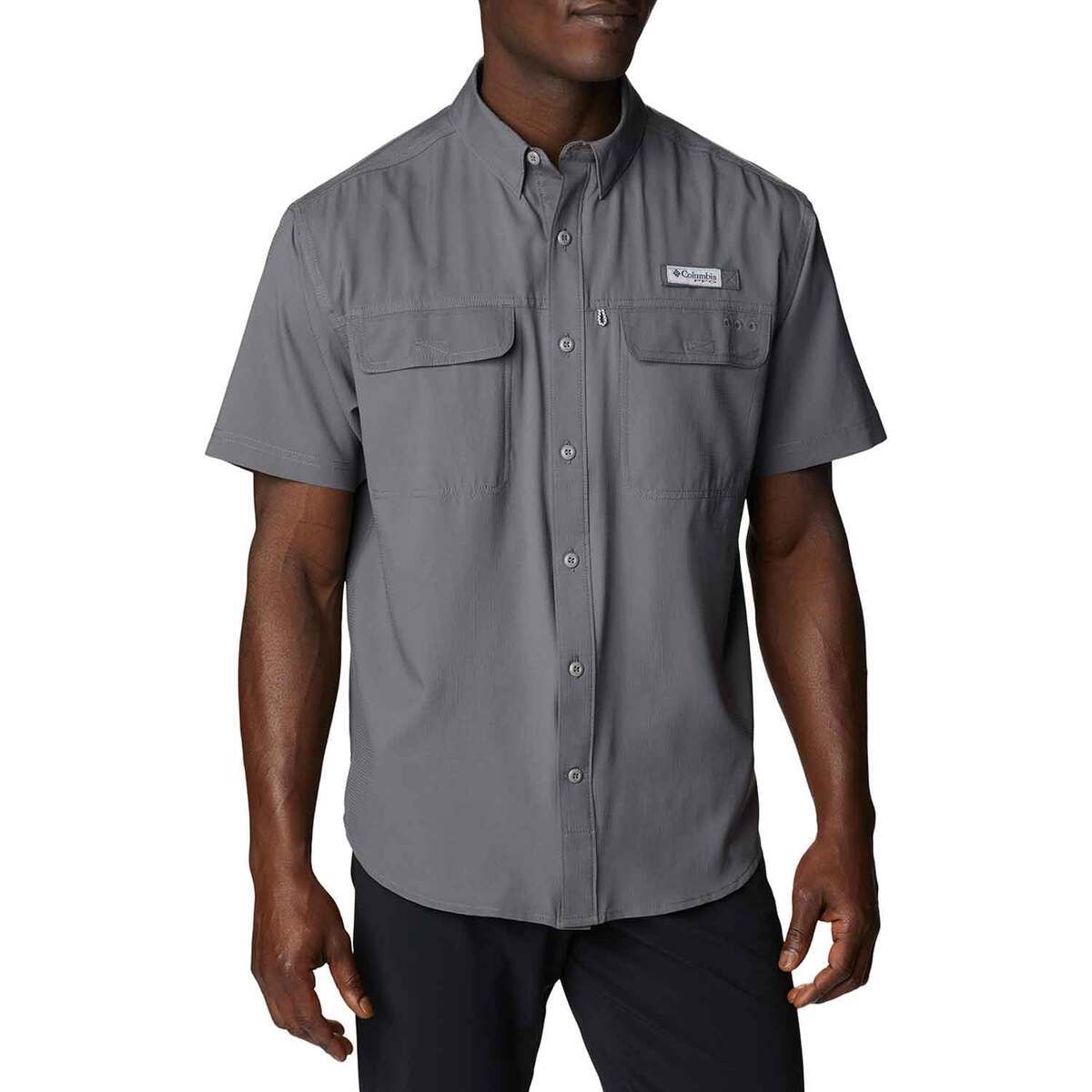 Columbia Men's PFG Skiff Guide Woven Short Sleeve Fishing Shirt Columbia Men's PFG Skiff Guide Woven Short Sleeve Fishing Shirt