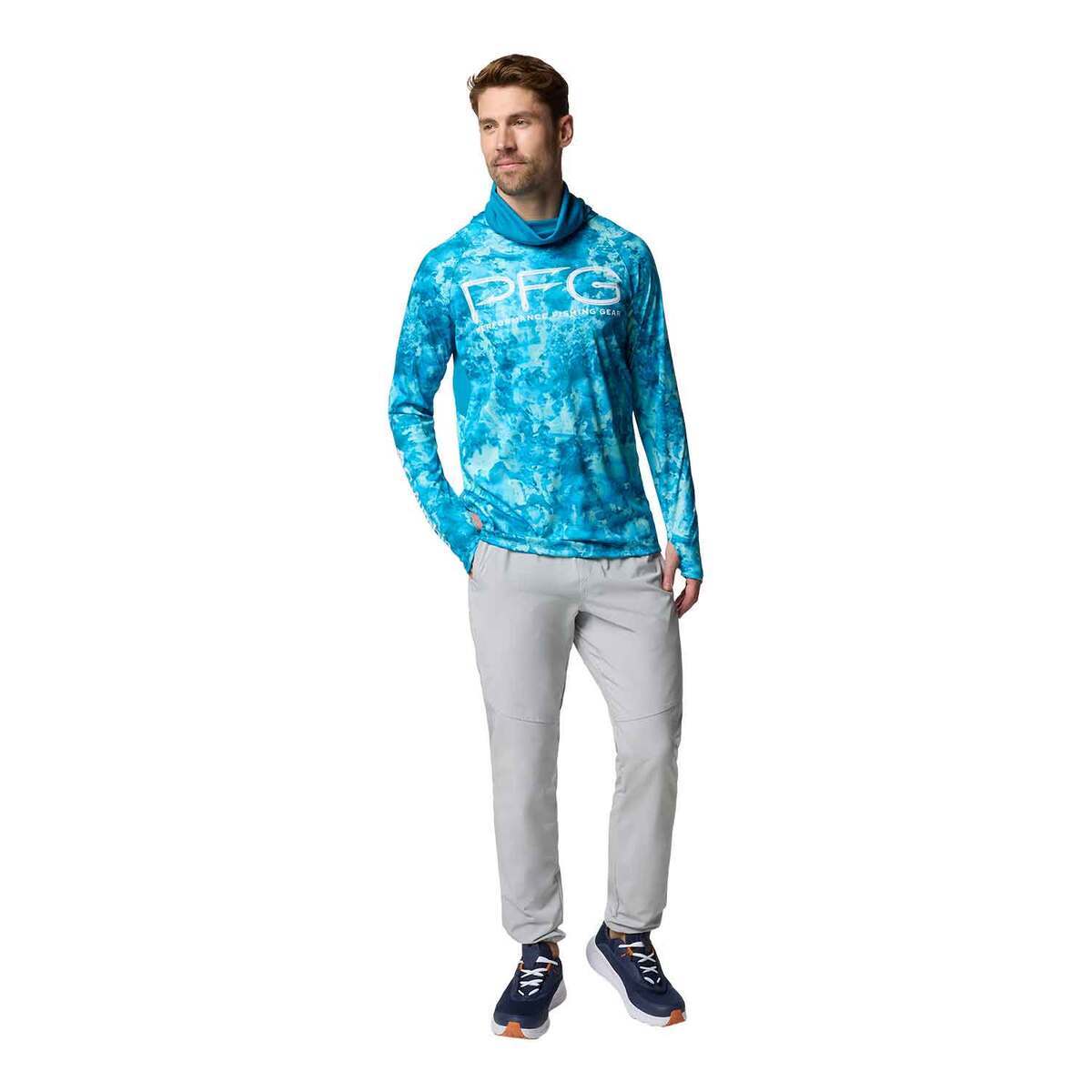 Columbia Men's PFG Super Terminal Tackle Vent Hoodie Long Sleeve Fishing Shirt Columbia Men's PFG Super Terminal Tackle Vent Hoodie Long Sleeve Fishing Shirt