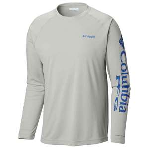 Columbia Men's PFG Terminal Tackle Heather Long Sleeve Fishing Shirt - Cool Gray Heather - XL