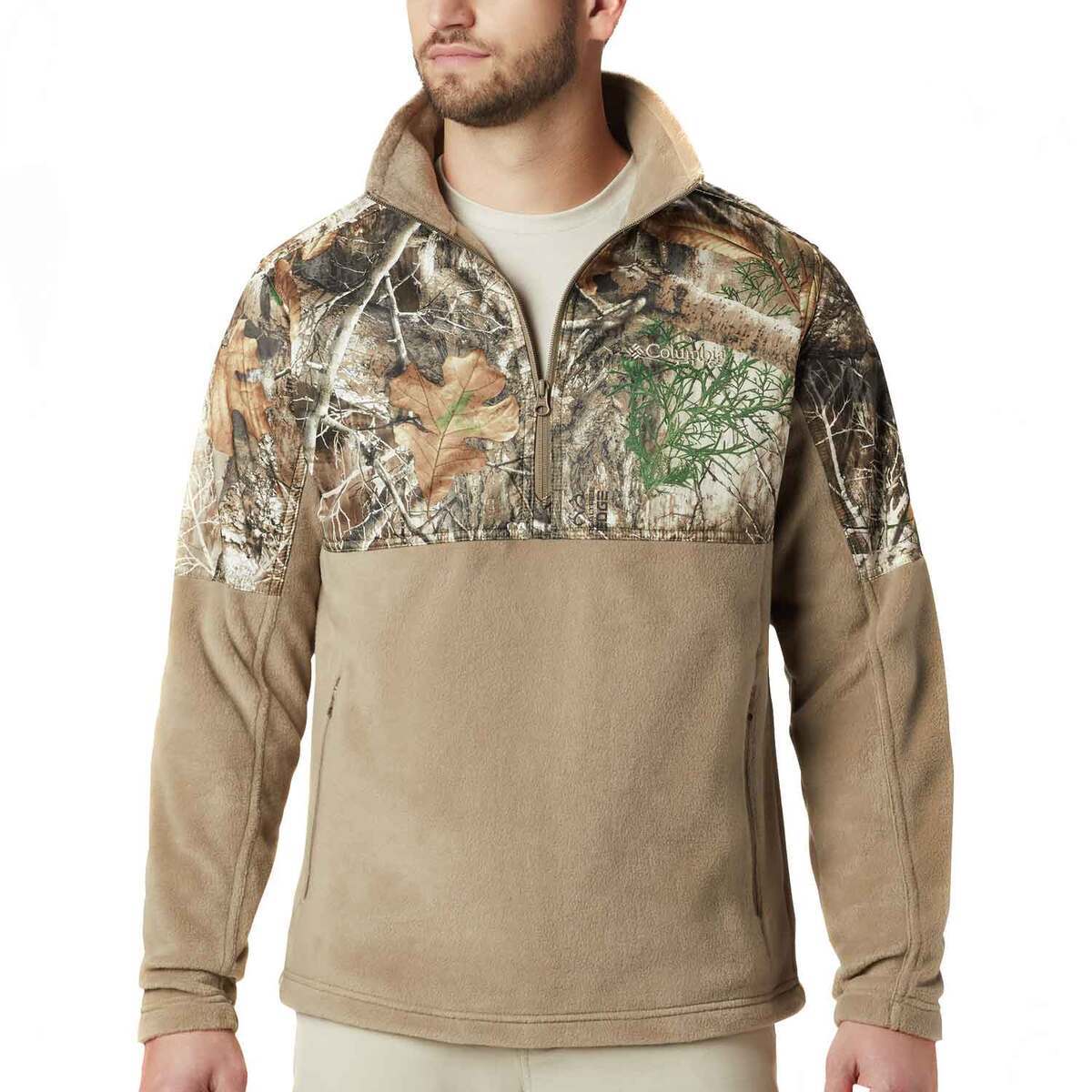 Columbia Men's PHG Fleece Overlay Quarter Zip Hunting Jacket Columbia Men's PHG Fleece Overlay Quarter Zip Hunting Jacket