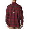 Columbia Men's PHG Sharptail Flannel Long Sleeve Shirt - Red Jasper Plaid - M - Red Jasper Plaid M