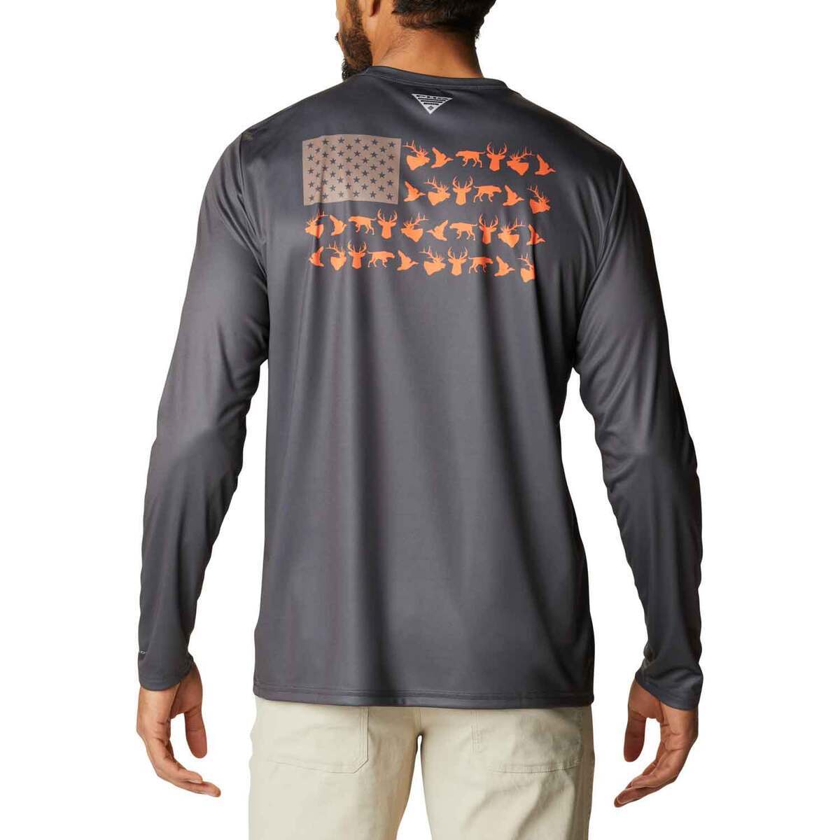 Columbia Men's PHG Terminal Shot Game Flag Long Sleeve Shirt Columbia Men's PHG Terminal Shot Game Flag Long Sleeve Shirt