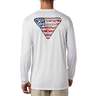 Columbia Men's Terminal Tackle Country Triangle Long Sleeve Shirt - White - XL - White XL