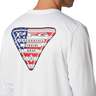 Columbia Men's Terminal Tackle Country Triangle Long Sleeve Shirt - White - XL - White XL