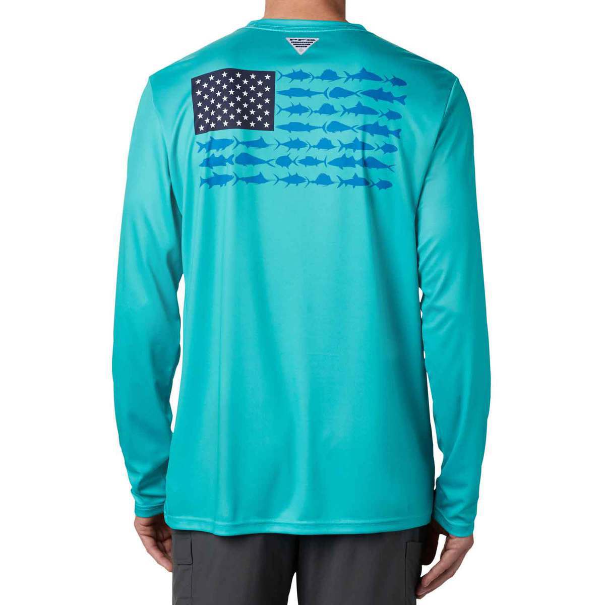 Columbia Men's Terminal Tackle Fish Flag Long Sleeve Shirt Columbia Men's Terminal Tackle Fish Flag Long Sleeve Shirt