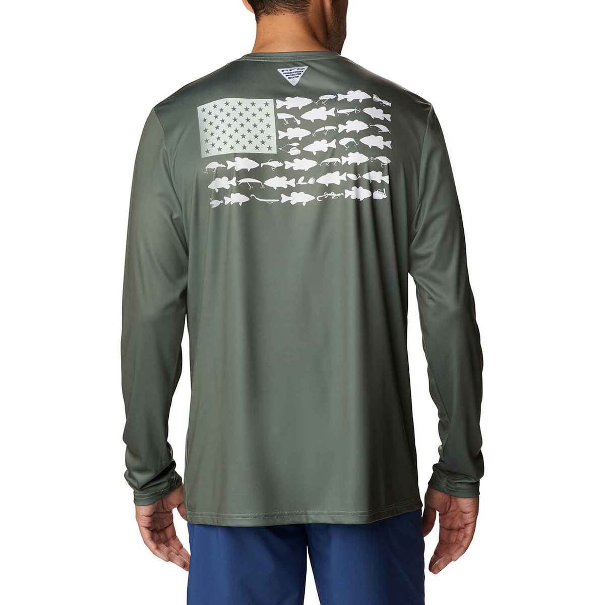 Columbia Men's Terminal Tackle Fish Flag Long Sleeve Shirt Columbia Men's Terminal Tackle Fish Flag Long Sleeve Shirt