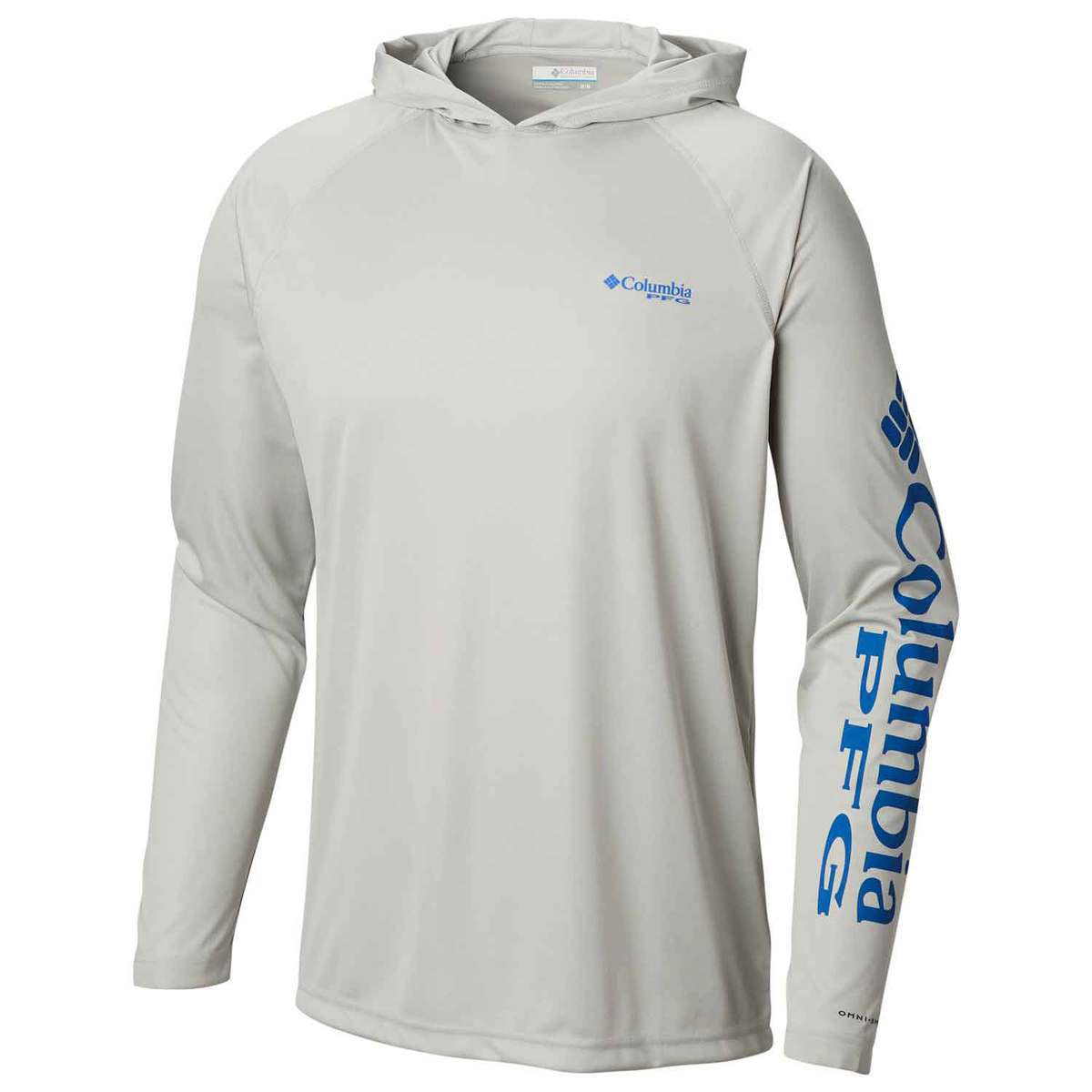 Columbia Men's Terminal Tackle Heather Fishing Hoodie - Cool Gray - XXL