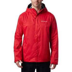 Columbia Men's Watertight II Omni-Tech Waterproof Packable Casual Rain Jacket - Mountain Red - L