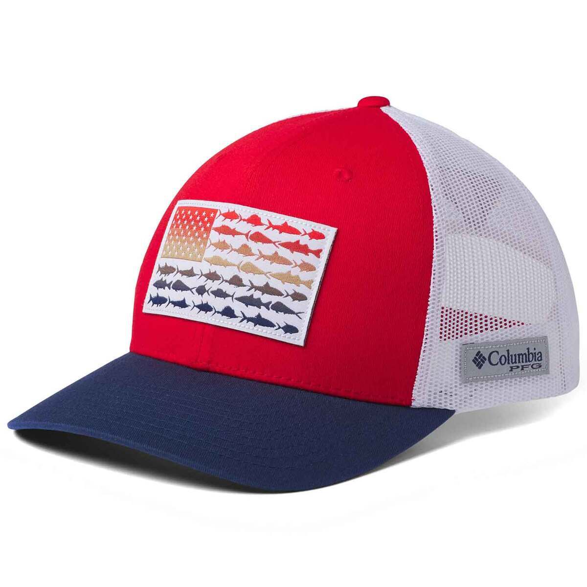 Columbia PFG Mesh Snap Back Fish Flag Hat Columbia PFG Mesh Snap Back Fish Flag Hat