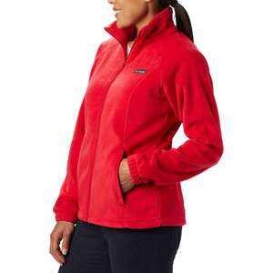Columbia Women's Benton Springs Full Zip Fleece Jacket - Red Hibiscus - XXL