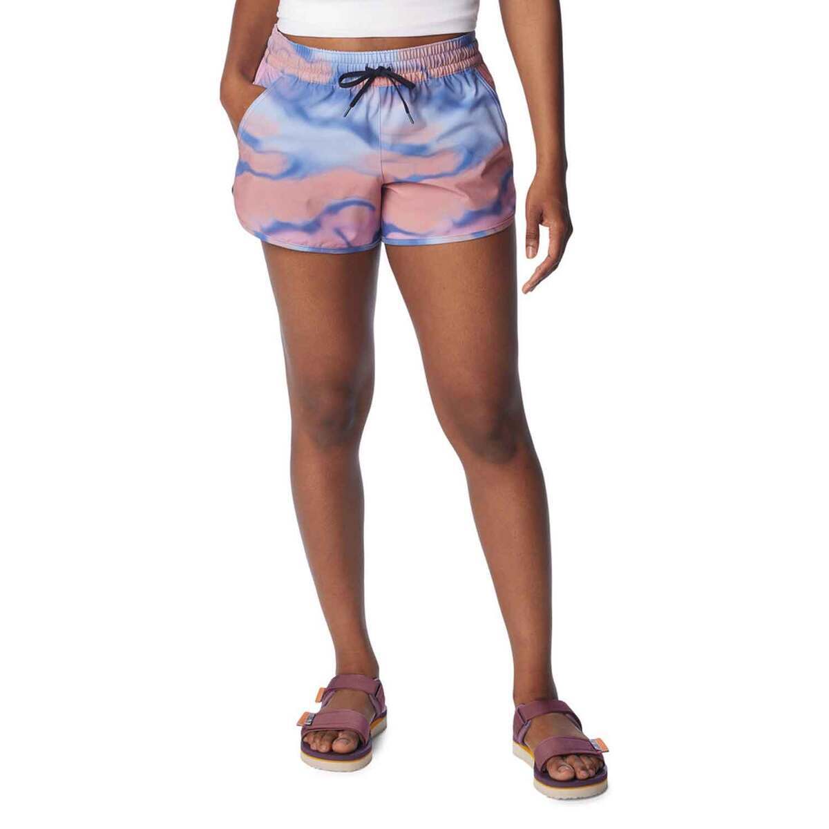 Columbia Women's Bogata Bay Printed High Rise Stretch Casual Shorts Columbia Women's Bogata Bay Printed High Rise Stretch Casual Shorts