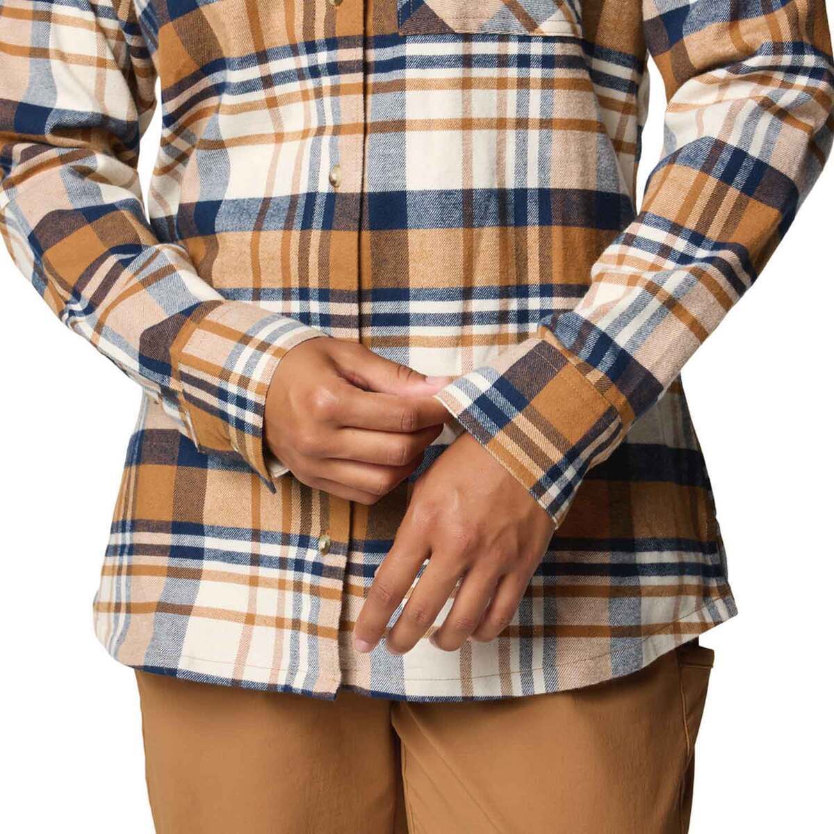 Columbia Women's Calico Basin Flannel Long Sleeve Casual Shirt Columbia Women's Calico Basin Flannel Long Sleeve Casual Shirt