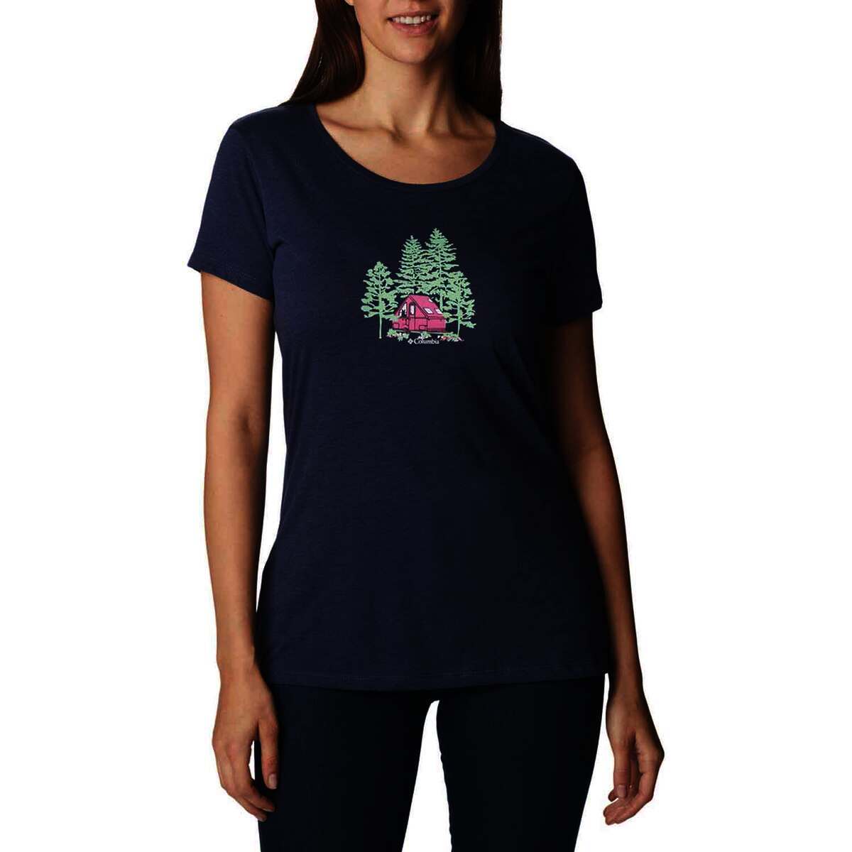 Columbia Women's Daisy Days Graphic Short Sleeve Casual Shirt Columbia Women's Daisy Days Graphic Short Sleeve Casual Shirt