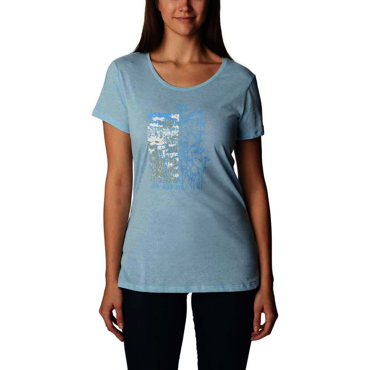 Columbia Women's Daisy Days Graphic Short Sleeve Casual Shirt Columbia Women's Daisy Days Graphic Short Sleeve Casual Shirt