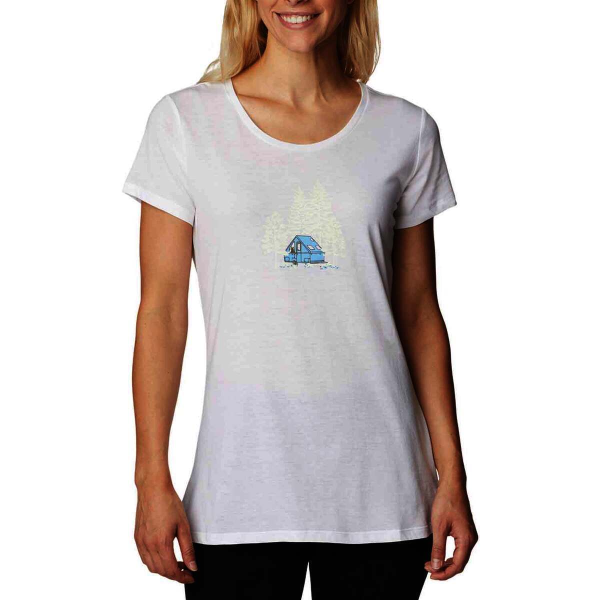 Columbia Women's Daisy Days Graphic Short Sleeve Casual Shirt Columbia Women's Daisy Days Graphic Short Sleeve Casual Shirt