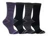 Columbia Women's Moisture Control Space Dye 4-Pack Hiking Socks - Plum/Black - M - Plum/Black M