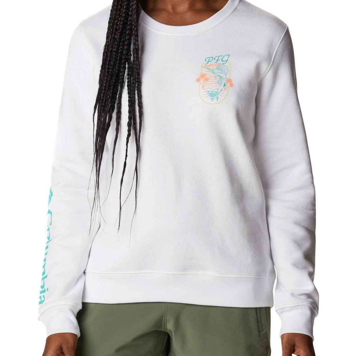 Columbia Women's PFG Slack Water Crew Sweatshirt Columbia Women's PFG Slack Water Crew Sweatshirt