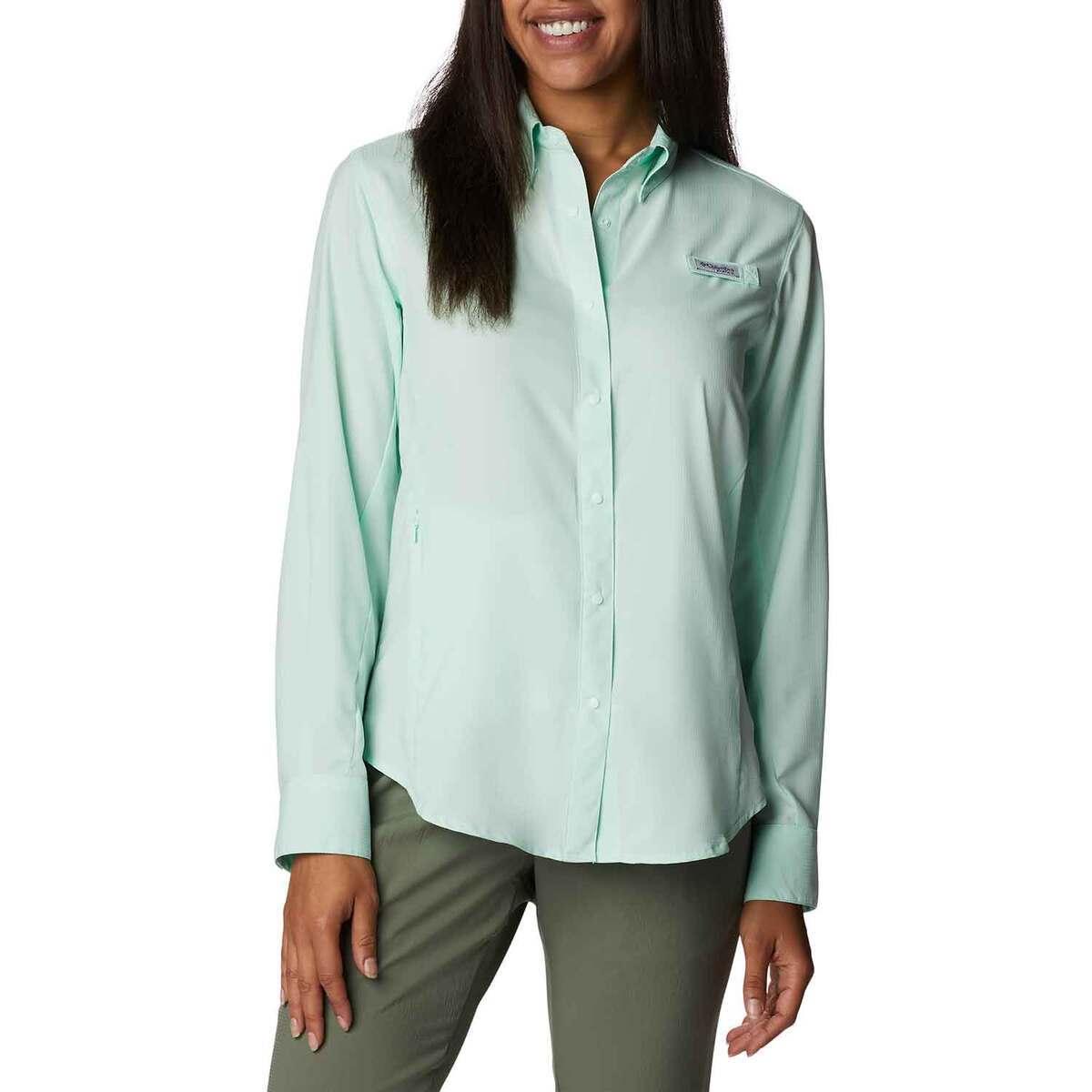 Columbia Women's PFG Tamiami II Long Sleeve Shirt, Small, Atoll