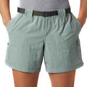 Columbia Women's Sandy River Cargo Casual Shorts - Green - M