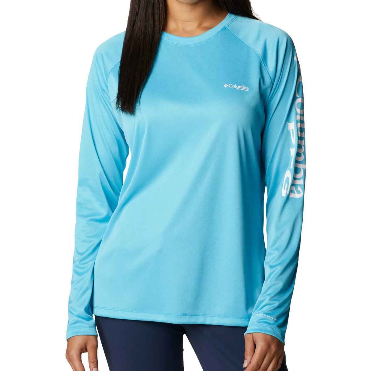 Columbia Women's Tidal Tee Heather Long Sleeve Fishing Shirt Columbia Women's Tidal Tee Heather Long Sleeve Fishing Shirt
