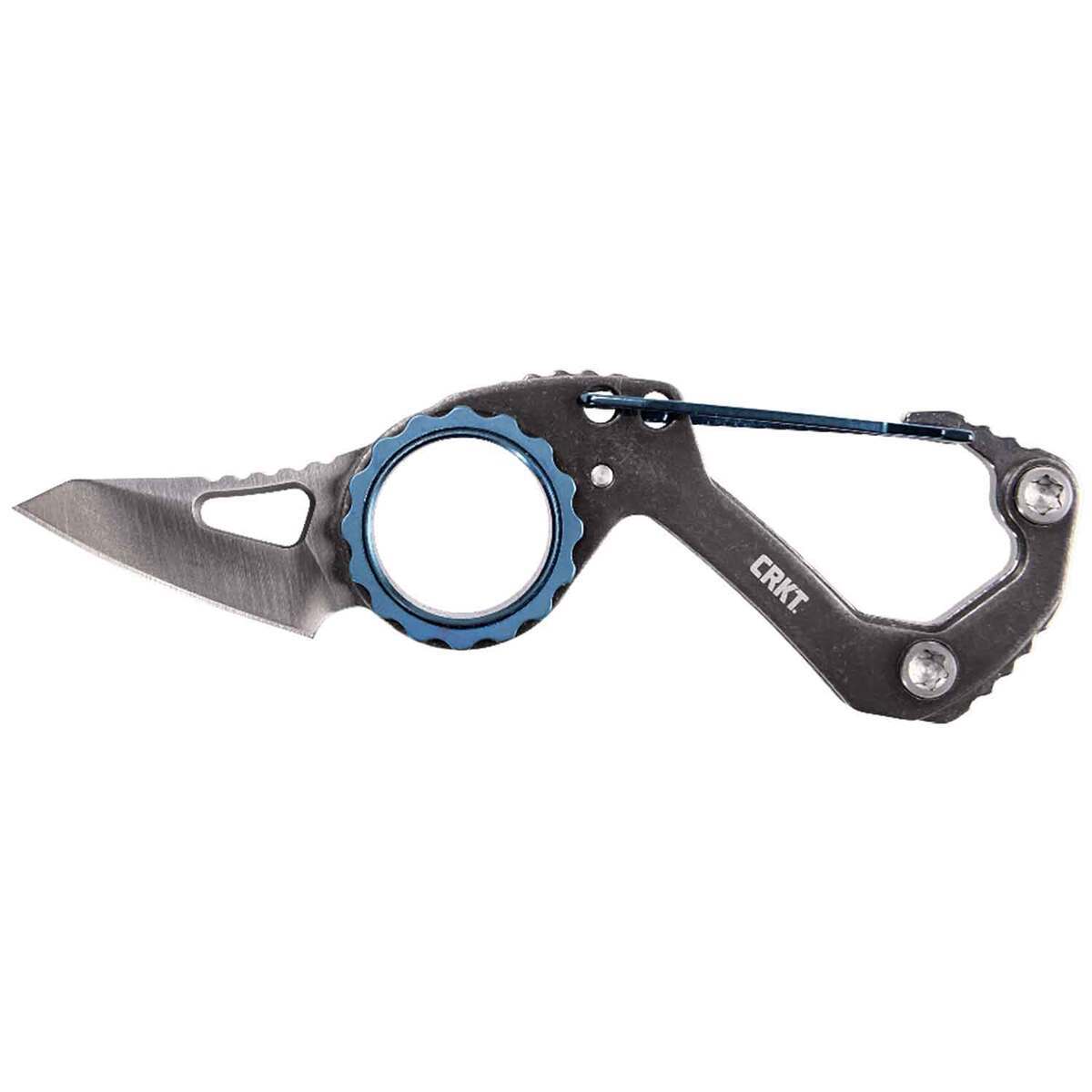 CRKT Compano Sheepfoot 1.44 inch Folding Knife - Black/Blue CRKT Compano Sheepfoot 1.44 inch Folding Knife - Black/Blue