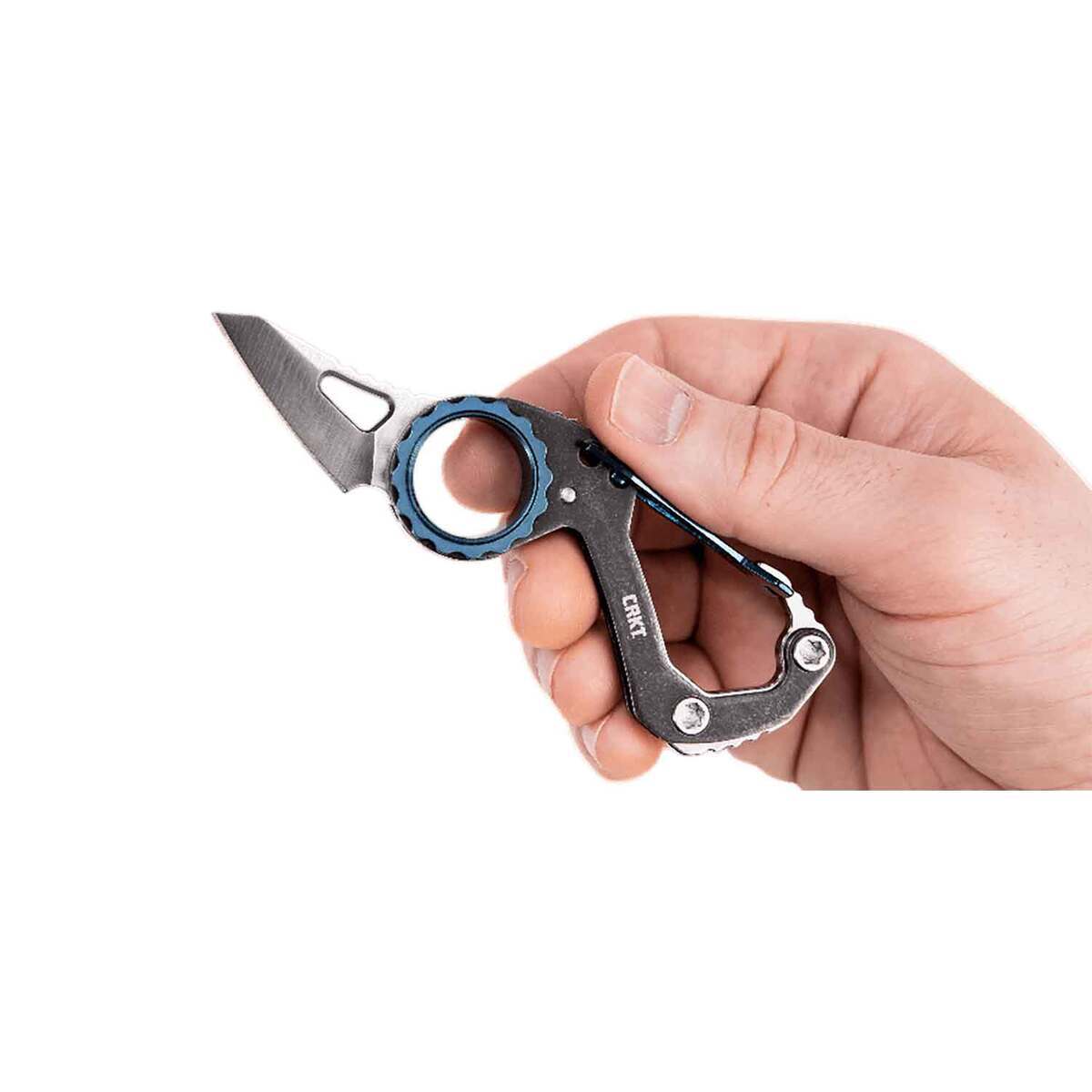 CRKT Compano Sheepfoot 1.44 inch Folding Knife - Black/Blue CRKT Compano Sheepfoot 1.44 inch Folding Knife - Black/Blue