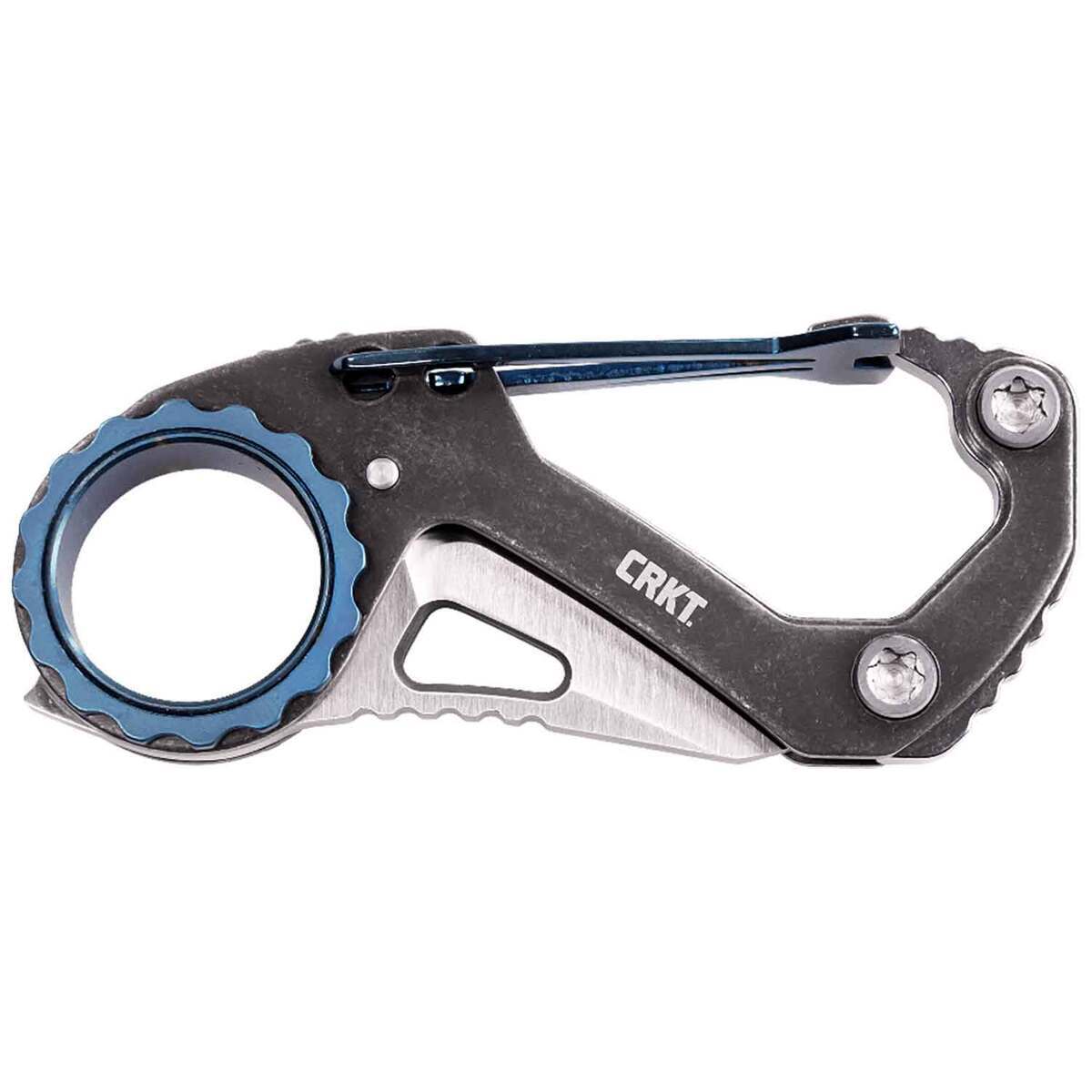 CRKT Compano Sheepfoot 1.44 inch Folding Knife - Black/Blue CRKT Compano Sheepfoot 1.44 inch Folding Knife - Black/Blue