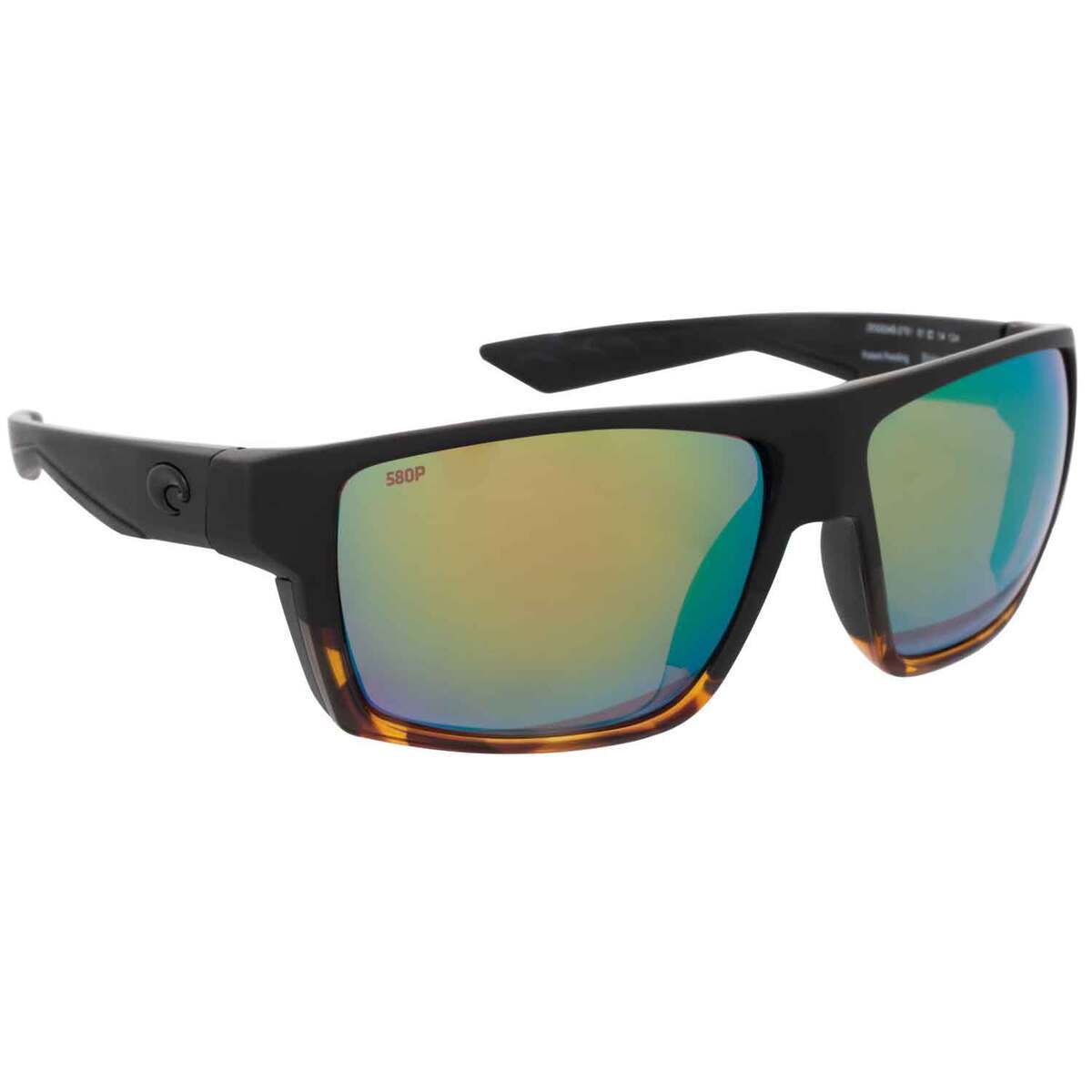 Costa Bloke Polarized Sunglasses - Black Tortoise/Green - Adult Costa Bloke Polarized Sunglasses - Black Tortoise/Green - Adult