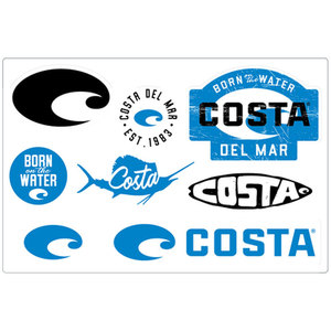Costa Blue 8 Piece Decal Sheet