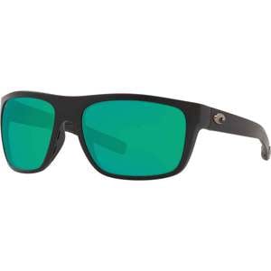 Costa Broadbill Sunglasses - Matte Black - Green Mirror Polarized 580G