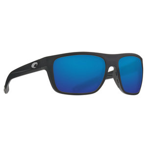 Costa Broadbill Polarized Sunglasses - Matte Black/Blue Mirror